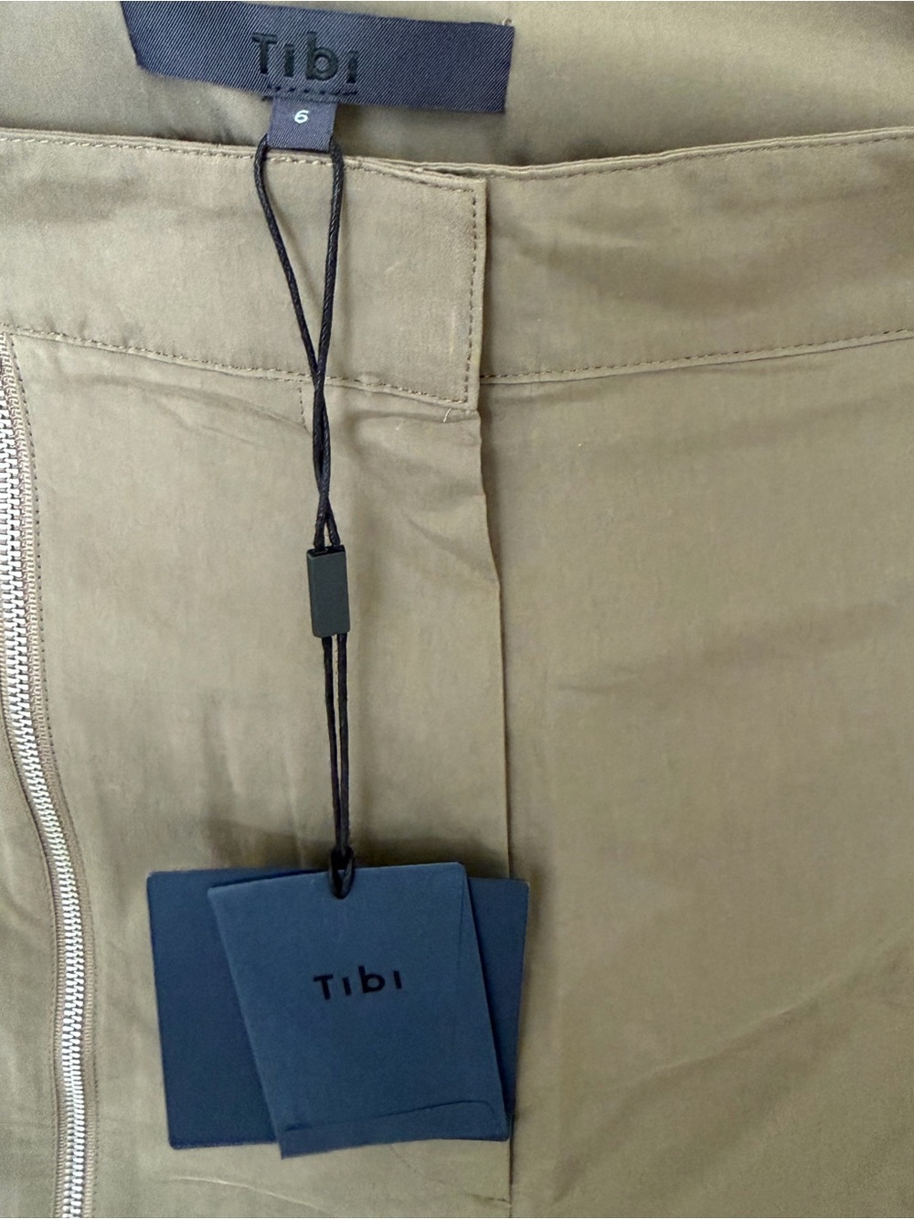 NWT* Tibi Nylon Zipper Trouser - size 6 Regular/ waist 31.75” - Picture 7 of 9